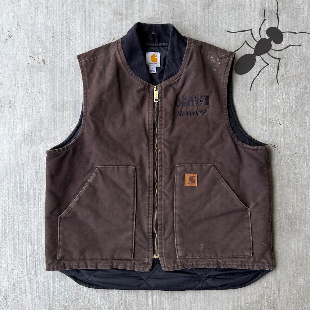 Carhartt V02 DKB brown work wear vest